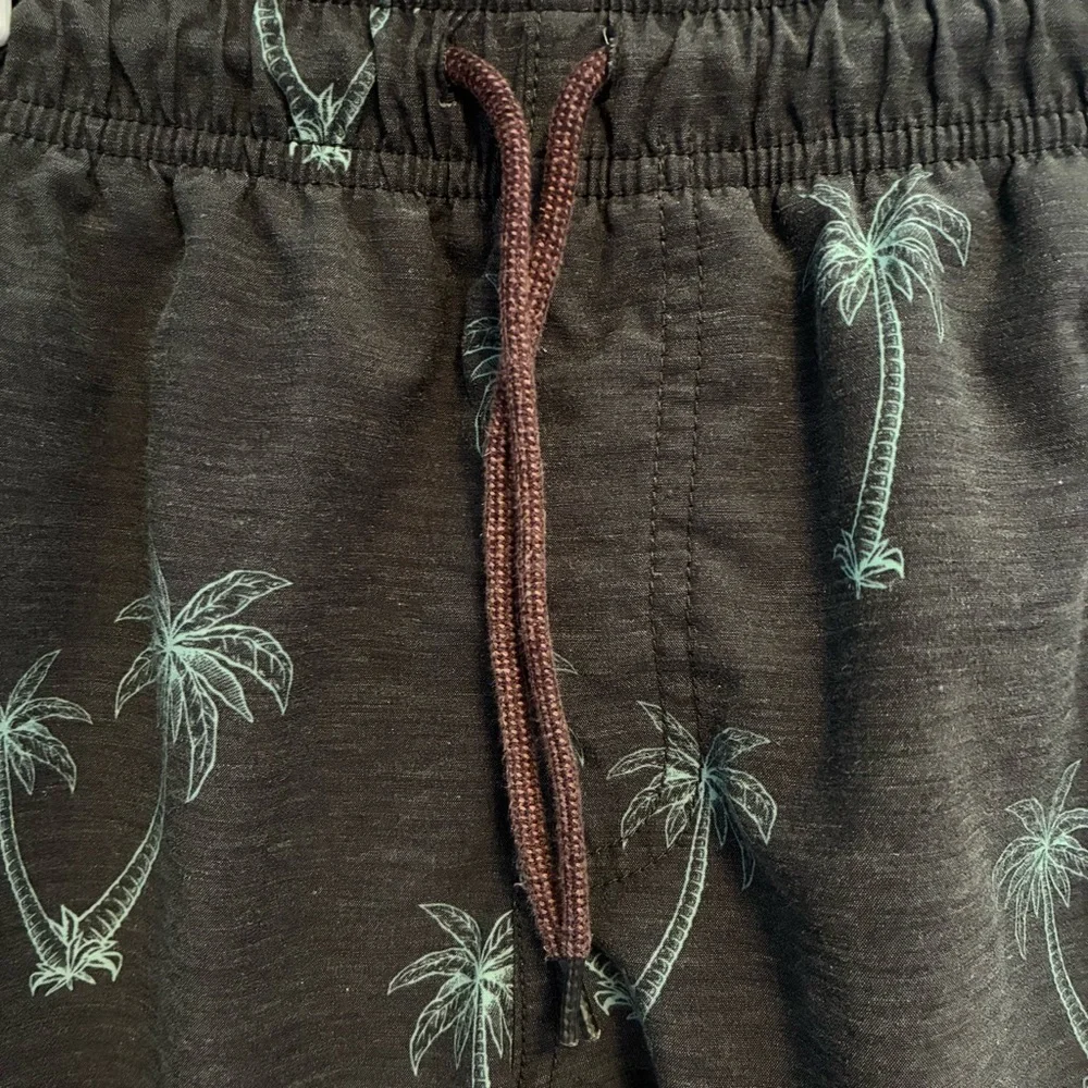 Rip Curl Boys Laydays Palm Trees Swim Trunks Gray Size 10/S